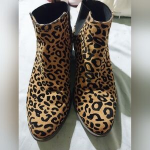 Leopard Print Ankle Boots